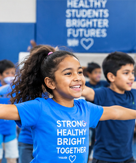 Students participating in a school wellness and physical activity program